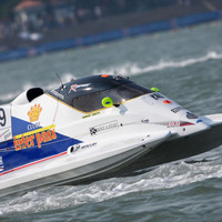 KDT Powerboat racer Harvey Smith on the podium in China